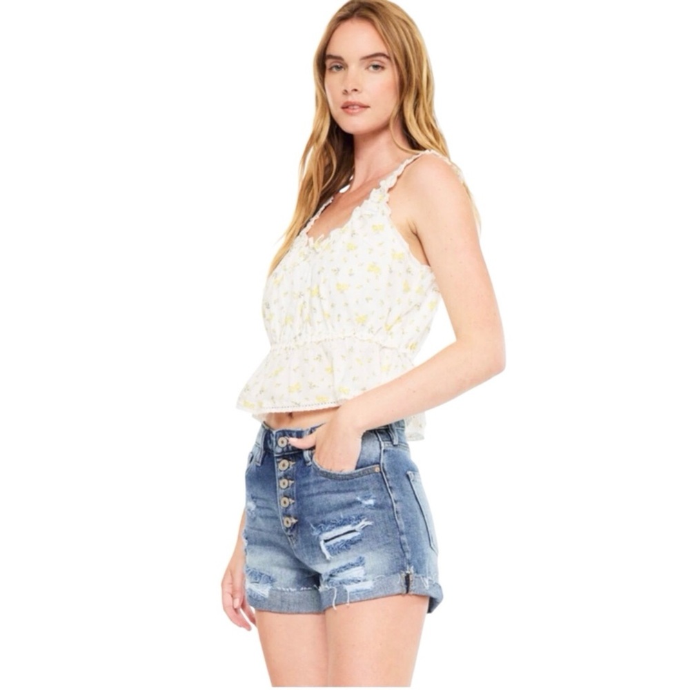 KanCan 7 (27) Jovana Ultra High Rise Denim Shorts Women’s Distressed KC8590L